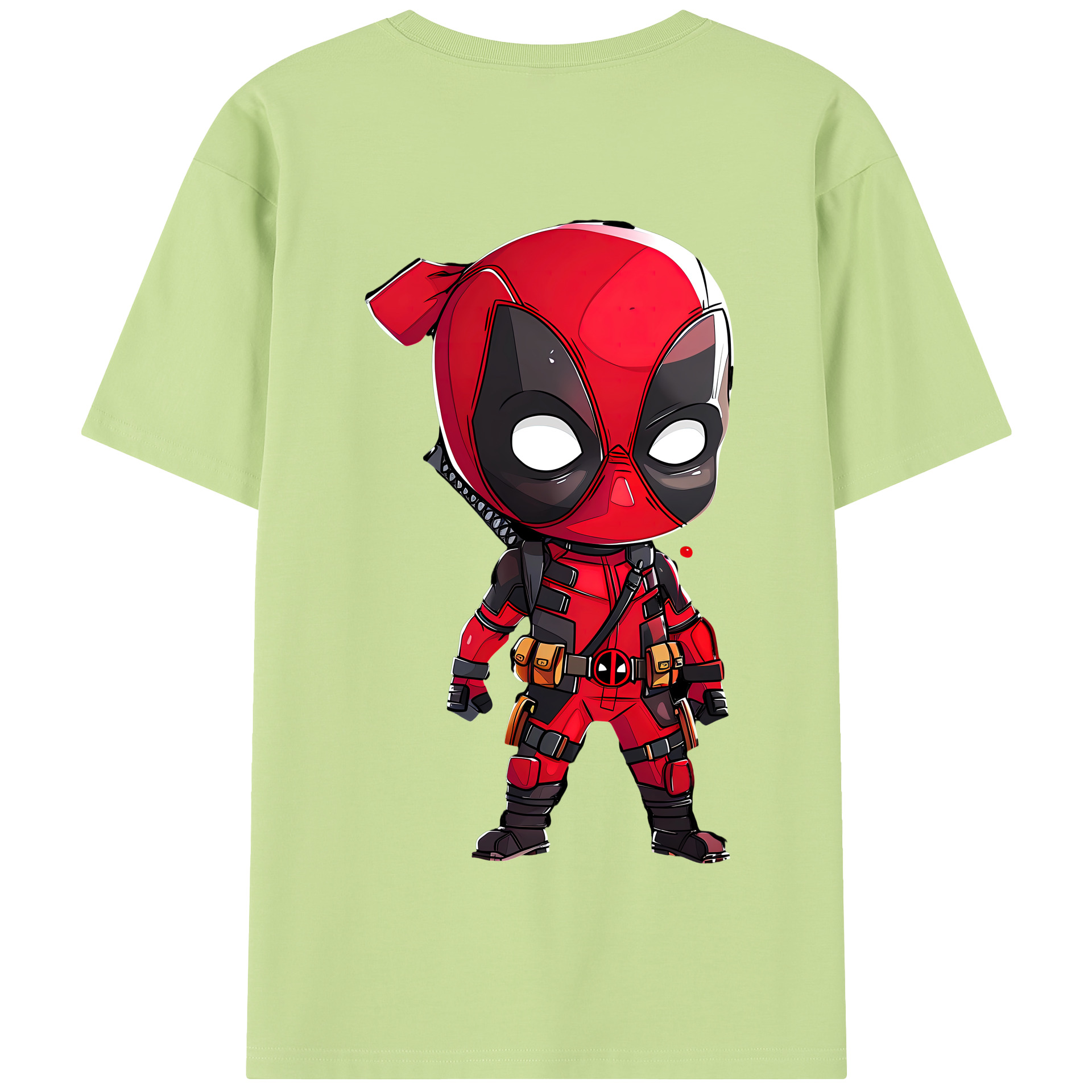 （画像用） Deadpool デッドプール 綿100％半袖Tシャツ（背面プリント）